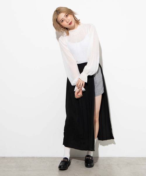 WEGO（ウィゴー）の「WEGO/レイヤードアシンメトリースカート（スカート・レディース・ブラック/グレー系その他2・FREE）」の20枚目の写真