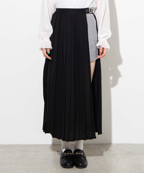 WEGO（ウィゴー）の「WEGO/レイヤードアシンメトリースカート（スカート・レディース・ブラック/グレー系その他2・FREE）」の7枚目の写真