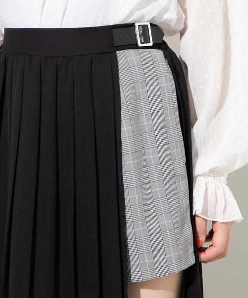 WEGO（ウィゴー）の「WEGO/レイヤードアシンメトリースカート（スカート・レディース・ブラック/グレー系その他2・FREE）」の9枚目の写真