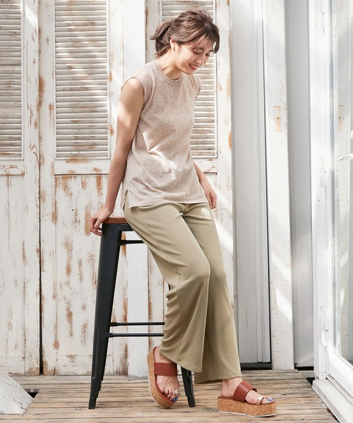 KOBE LETTUCE（コウベレタス）の「サムループプラットフォームウェッジサンダル（サンダル・レディース・ブラック/アイボリー/キャメル/パイソン・LL/S/M/L）」の14枚目の写真