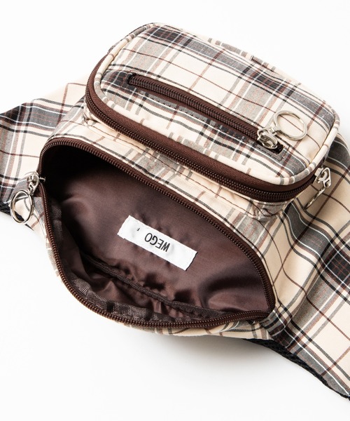 WEGO（ウィゴー）の「WEGO/リングジップチェックウエストバッグ（ボディバッグ/ウエストポーチ・レディース・その他1/その他2・FREE）」の9枚目の写真