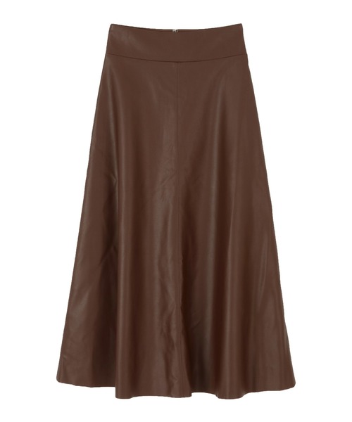 UR'S（ユアーズ）の「フェイクレザーフレアスカート（スカート）」 - WEAR
