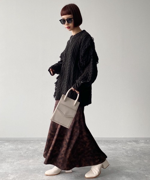 PAGEBOY（ページボーイ）の「ハンマーサテンベッコウスカート（スカート・レディース・ブラック/ブラウン・FREE）」の10枚目の写真