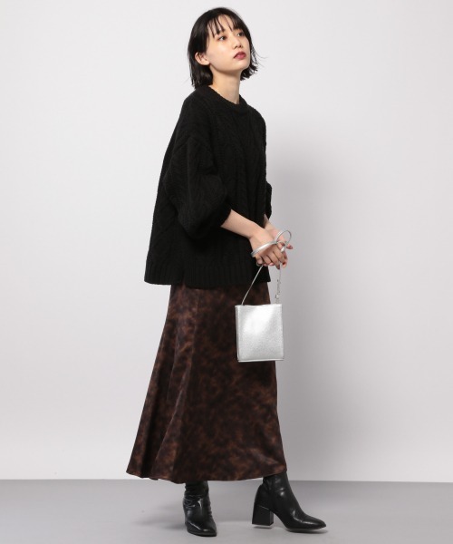 PAGEBOY（ページボーイ）の「ハンマーサテンベッコウスカート（スカート・レディース・ブラック/ブラウン・FREE）」の11枚目の写真