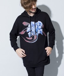 【NO ID.】Glitch Flower Print Big Parka / グリッチ フラワー プリント ビッグ パーカー