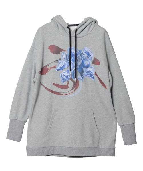 NO ID.(ノーアイディ)の「【NO ID.】Glitch Flower Print Big Parka / グリッチ フラワー プリント ビッグ パーカー(パーカー・メンズ・ブラック/グレー/グリーン・ONE SIZE)」の7枚目の写真