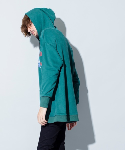 NO ID.(ノーアイディ)の「【NO ID.】Glitch Flower Print Big Parka / グリッチ フラワー プリント ビッグ パーカー(パーカー・メンズ・ブラック/グレー/グリーン・ONE SIZE)」の22枚目の写真
