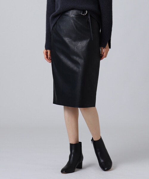 セール スカート Untitled アンタイトル のファッション モダンフェイクレザータイトスカート スカート 京都 買取