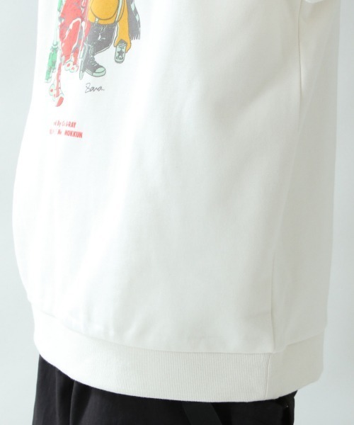 RAGEBLUE（レイジブルー）の「【KANA SUZUKI】コラボ裏毛スウェットクルー/920464（スウェット・メンズ・ホワイト/ブラック/グリーン/ホワイト系その他/グレー系その他・MEDIUM/LARGE）」の8枚目の写真