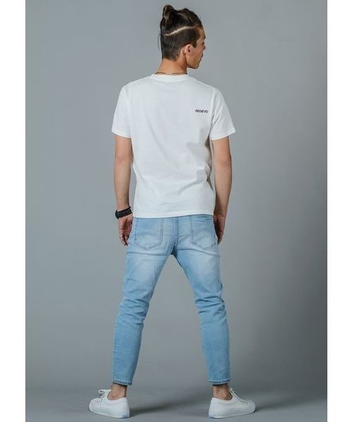 REGIEVO(レジエボ)の「【REGIEVO】メッセージロゴプリントTシャツ(Tシャツ/カットソー・メンズ・ブラック/オフホワイト・S/M/L/XL)」の6枚目の写真