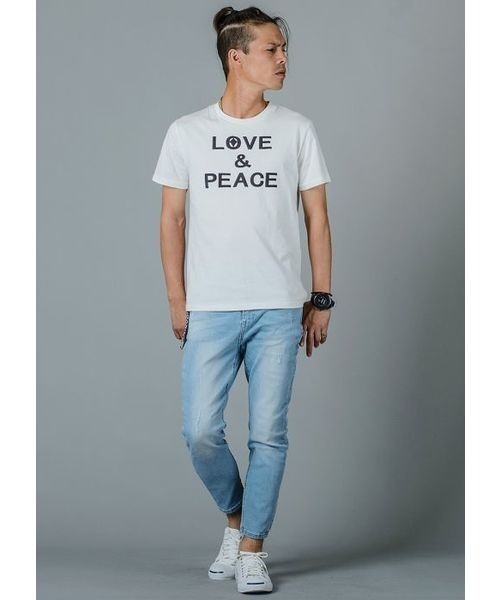 REGIEVO(レジエボ)の「【REGIEVO】メッセージロゴプリントTシャツ(Tシャツ/カットソー・メンズ・ブラック/オフホワイト・S/M/L/XL)」の3枚目の写真