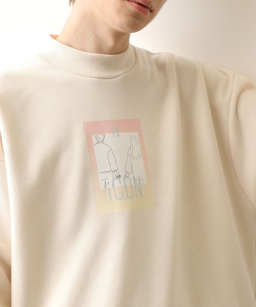 JUNRED（ジュンレッド）の「itiCONドラマティックモックネック（スウェット・メンズ・オフホワイト/ターコイズブルー/ダークパープル・M/L）」の7枚目の写真