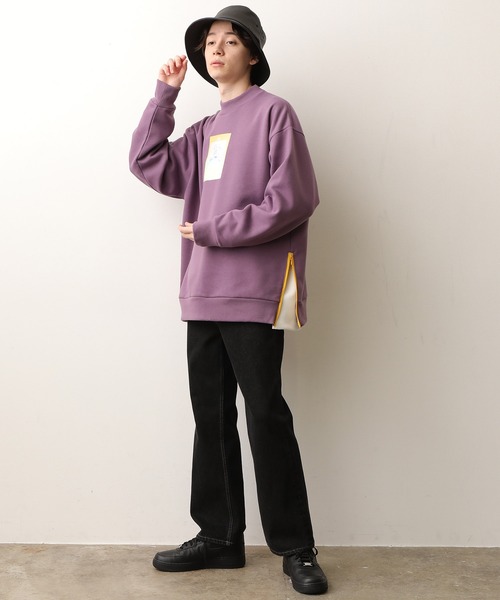 JUNRED（ジュンレッド）の「itiCONドラマティックモックネック（スウェット・メンズ・オフホワイト/ターコイズブルー/ダークパープル・M/L）」の9枚目の写真