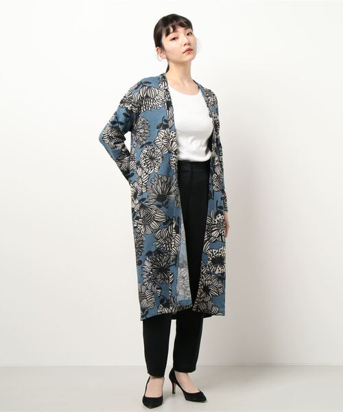 BARNDOOR（バーンドア）の「【BARNDOOR】ロング カーディガン（カーディガン/ボレロ・レディース・グレー/グレー系その他/グリーン/ブルー・MEDIUM）」の4枚目の写真