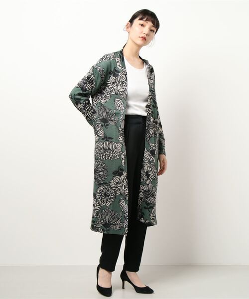 BARNDOOR（バーンドア）の「【BARNDOOR】ロング カーディガン（カーディガン/ボレロ・レディース・グレー/グレー系その他/グリーン/ブルー・MEDIUM）」の3枚目の写真