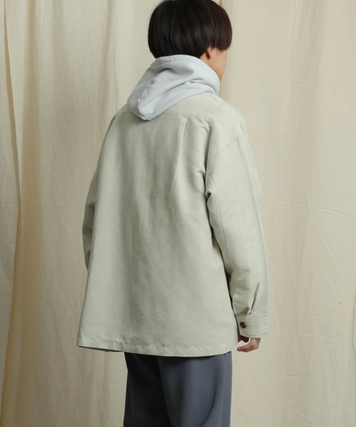 SENSE OF PLACE by URBAN RESEARCH（センスオブプレイスバイアーバンリサーチ）の「エコスエードCPOシャツ（シャツ/ブラウス・メンズ・ミント/モカ/ベージュ/ブルー/ライトベージュ・LARGE/MEDIUM）」の19枚目の写真