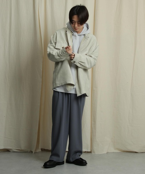 SENSE OF PLACE by URBAN RESEARCH（センスオブプレイスバイアーバンリサーチ）の「エコスエードCPOシャツ（シャツ/ブラウス・メンズ・ミント/モカ/ベージュ/ブルー/ライトベージュ・LARGE/MEDIUM）」の20枚目の写真