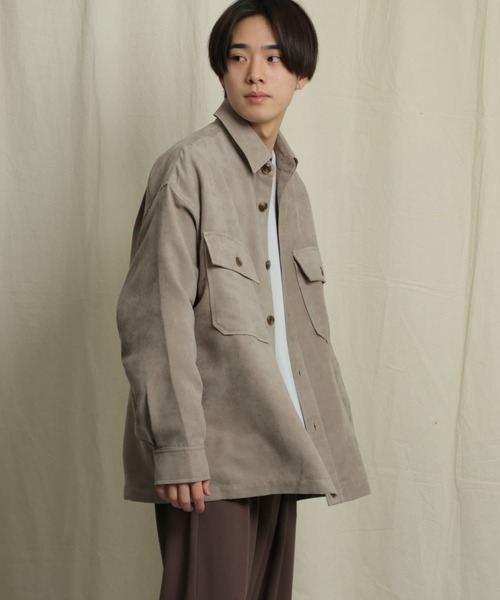 SENSE OF PLACE by URBAN RESEARCH（センスオブプレイスバイアーバンリサーチ）の「エコスエードCPOシャツ（シャツ/ブラウス・メンズ・ミント/モカ/ベージュ/ブルー/ライトベージュ・LARGE/MEDIUM）」の22枚目の写真