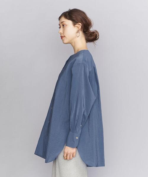 極美品　ユナイテッドアローズ　レーヨンナイロンボイルオーバーシャツ　Ｆ BEAUTY&YOUTH UNITED ARROWS（ビューティーアンドユース