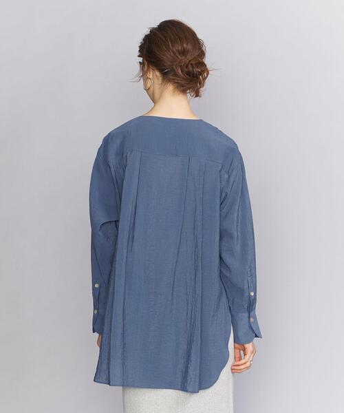BEAUTY&YOUTH UNITED ARROWS（ビューティーアンドユースユナイテッドアローズ）の「BY レーヨンナイロンボイルオーバーシャツ（シャツ/ブラウス・レディース・オフホワイト/ピンク/コバルトブルー・FREE）」の6枚目の写真
