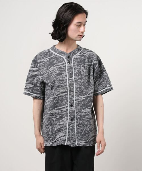 Back Channel（バックチャンネル）の「JACQUARD DENIM BASEBALL SHIRT（シャツ/ブラウス・メンズ・グレー/ブルー・XX-LARGE/X-LARGE/MEDIUM/LARGE）」の12枚目の写真