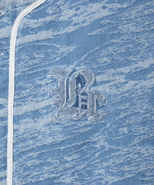 Back Channel（バックチャンネル）の「JACQUARD DENIM BASEBALL SHIRT（シャツ/ブラウス・メンズ・グレー/ブルー・XX-LARGE/X-LARGE/MEDIUM/LARGE）」の6枚目の写真