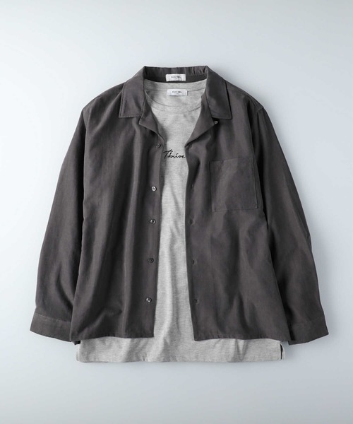 PLUS ONE（プラスワン）の「【PLUS ONE】シャツアンサンブル（アンサンブル・メンズ・ベージュ/ブルー/ダークグレー・M/L/XL）」の13枚目の写真