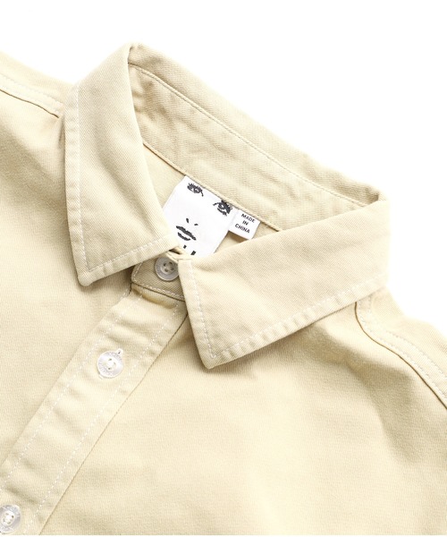 X-girl（エックスガール）の「EMDROIDERY FACE SHIRT（シャツ/ブラウス・レディース・ホワイト/ベージュ/インディゴブルー/ライトインディゴブルー・S/M）」の8枚目の写真