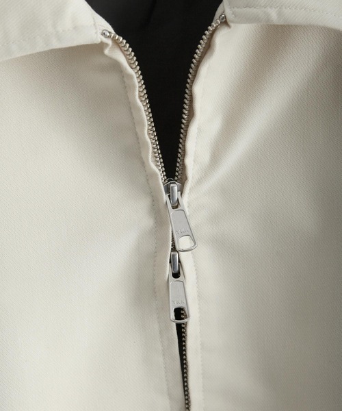 NILWAY(ニルウェイ)の「ルーズシルエット Dバックル ダブルジップ ワイドスリーブ ブルゾン ジャケット(ブルゾン・メンズ・ブルー/ブラック/モカ/アイボリー/チャコールグレー/杢グレー/グレー/グリーン/ライトグレー/ネイビー・LARGE/MEDIUM/SMALL/X-LARGE)」の12枚目の写真