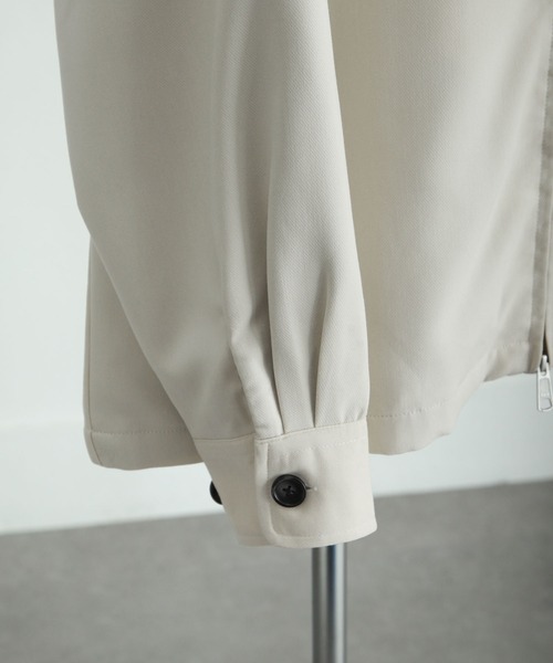 NILWAY(ニルウェイ)の「ルーズシルエット Dバックル ダブルジップ ワイドスリーブ ブルゾン ジャケット(ブルゾン・メンズ・ブルー/ブラック/モカ/アイボリー/チャコールグレー/杢グレー/グレー/グリーン/ライトグレー/ネイビー・LARGE/MEDIUM/SMALL/X-LARGE)」の13枚目の写真