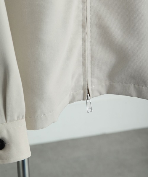 NILWAY(ニルウェイ)の「ルーズシルエット Dバックル ダブルジップ ワイドスリーブ ブルゾン ジャケット(ブルゾン・メンズ・ブルー/ブラック/モカ/アイボリー/チャコールグレー/杢グレー/グレー/グリーン/ライトグレー/ネイビー・LARGE/MEDIUM/SMALL/X-LARGE)」の14枚目の写真