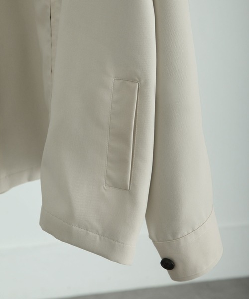 NILWAY(ニルウェイ)の「ルーズシルエット Dバックル ダブルジップ ワイドスリーブ ブルゾン ジャケット(ブルゾン・メンズ・ブルー/ブラック/モカ/アイボリー/チャコールグレー/杢グレー/グレー/グリーン/ライトグレー/ネイビー・LARGE/MEDIUM/SMALL/X-LARGE)」の15枚目の写真