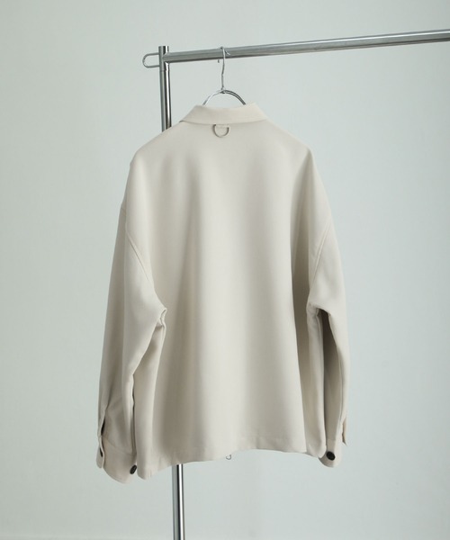 NILWAY(ニルウェイ)の「ルーズシルエット Dバックル ダブルジップ ワイドスリーブ ブルゾン ジャケット(ブルゾン・メンズ・ブルー/ブラック/モカ/アイボリー/チャコールグレー/杢グレー/グレー/グリーン/ライトグレー/ネイビー・LARGE/MEDIUM/SMALL/X-LARGE)」の17枚目の写真