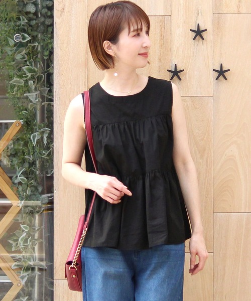 ElegChic(エレグシック)の「切り替え Aライン ブラウス(Tシャツ/カットソー・レディース・ベージュ/オフホワイト/テラコッタ/ブラック・XL/M)」の5枚目の写真
