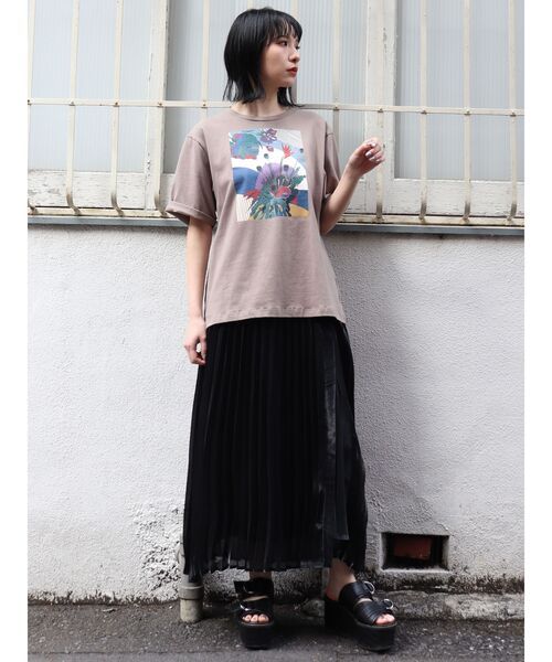 MURUA（ムルーア）の「ペインティングTシャツ（Tシャツ/カットソー・レディース・ホワイト/モカ・FREE）」の9枚目の写真