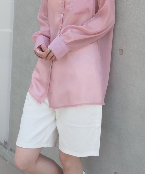 CORNERS（コーナーズ）の「デニムバミューダパンツ（デニムパンツ・レディース・ホワイト/ブラック/ブルー/アイボリー・M）」の6枚目の写真