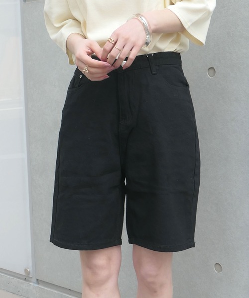 CORNERS（コーナーズ）の「デニムバミューダパンツ（デニムパンツ・レディース・ホワイト/ブラック/ブルー/アイボリー・M）」の11枚目の写真