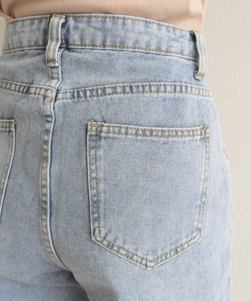 CORNERS（コーナーズ）の「デニムバミューダパンツ（デニムパンツ・レディース・ホワイト/ブラック/ブルー/アイボリー・M）」の15枚目の写真