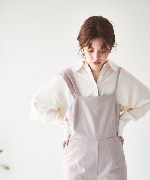 natural couture(ナチュラルクチュール)の「【大人ナチュ】サテンパイピングブラウス(シャツ/ブラウス・レディース・ブラック/ベージュ・FREE)」の12枚目の写真