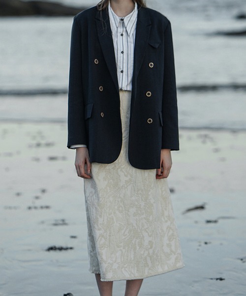 chuclla(チュクラ)の「【LeonoraYang】Jacquard medium skirt chw1524(スカート・レディース・ホワイト系その他・L/M/S)」の1枚目の写真