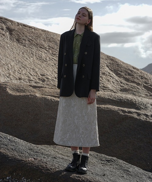 chuclla(チュクラ)の「【LeonoraYang】Jacquard medium skirt chw1524(スカート・レディース・ホワイト系その他・L/M/S)」の3枚目の写真