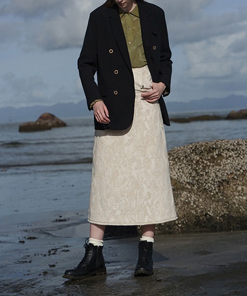 LeonoraYang】Jacquard medium skirt chw1524-ファッション通販