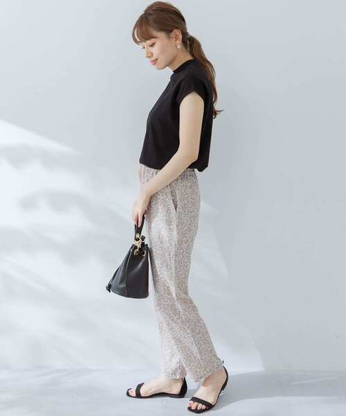 URBAN RESEARCH Sonny Label（アーバンリサーチサニーレーベル）の「『セットアップ対応』 フラワープリントイージーパンツ（その他パンツ・レディース・ブラック/ベージュ/ミント・FREE）」の6枚目の写真