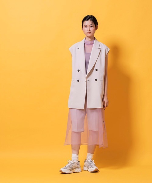 lautreamont BLEUBLANC(ロートレアモンブルーブラン)の「シアーオーガンジーワンピース(ワンピース・レディース・ベージュ/パープル/ネイビー・9号)」の11枚目の写真