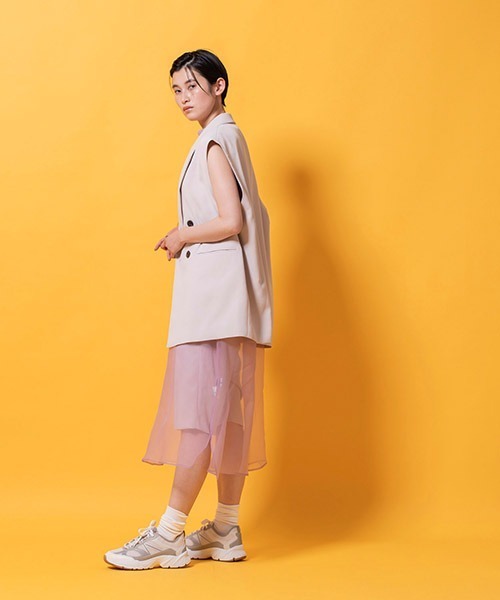 lautreamont BLEUBLANC(ロートレアモンブルーブラン)の「シアーオーガンジーワンピース(ワンピース・レディース・ベージュ/パープル/ネイビー・9号)」の14枚目の写真