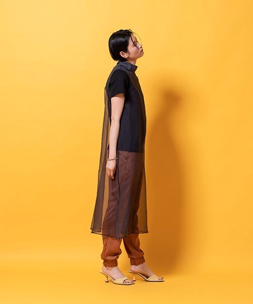 lautreamont BLEUBLANC(ロートレアモンブルーブラン)の「シアーオーガンジーワンピース(ワンピース・レディース・ベージュ/パープル/ネイビー・9号)」の18枚目の写真