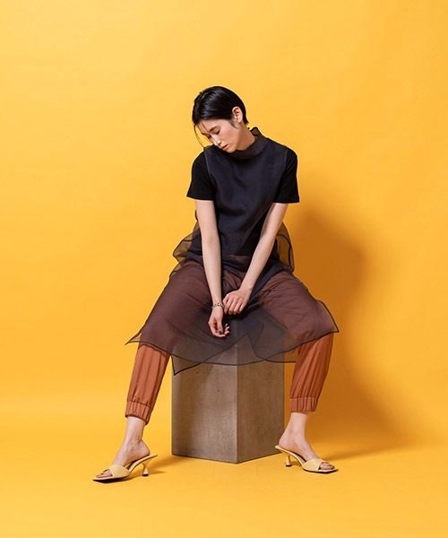 lautreamont BLEUBLANC(ロートレアモンブルーブラン)の「シアーオーガンジーワンピース(ワンピース・レディース・ベージュ/パープル/ネイビー・9号)」の22枚目の写真