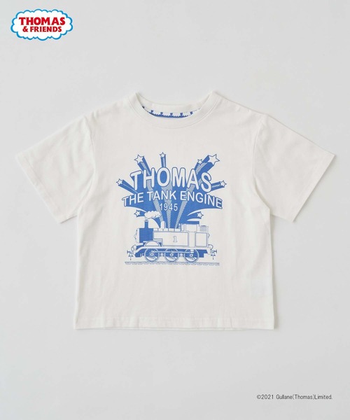CIAOPANIC TYPY（チャオパニックティピー）の「【きかんしゃトーマス】カレッジプリントTee（Tシャツ/カットソー・キッズ・ホワイト/ブラック/レッド/ブルー/グリーン・90/100/110）」の4枚目の写真