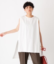 OPAQUE.CLIP | マーセライズドコットン 前後差スリットプルオーバー【WEB限定カラー・サイズ】(Tシャツ/カットソー)