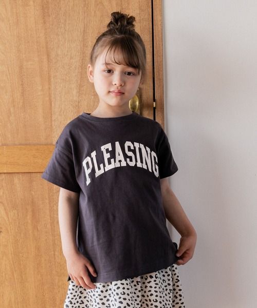 GLOBAL WORK（グローバルワーク）の「【キッズ】シャーベッTEE/ロゴチュニック/947181（Tシャツ/カットソー・キッズ・ホワイト/ダークグレー/ライトパープル/ライトイエロー・110cm/120cm/130cm/140cm/150cm/160cm/100cm）」の3枚目の写真